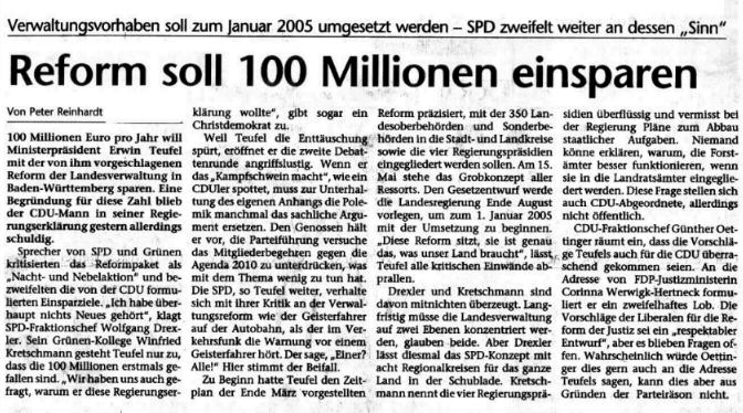 Bericht aus der Heilbronner Stimme, Mai 2003